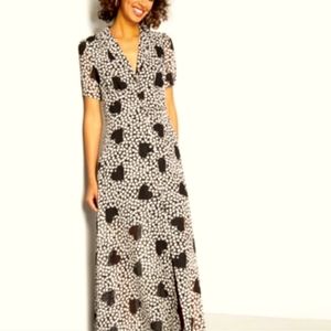 Betsey Johnson Vintage Heart Printed Maxi Dress